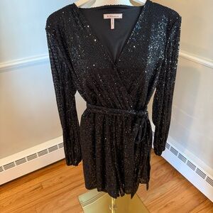 BCBGeneration Black Sequin Romper